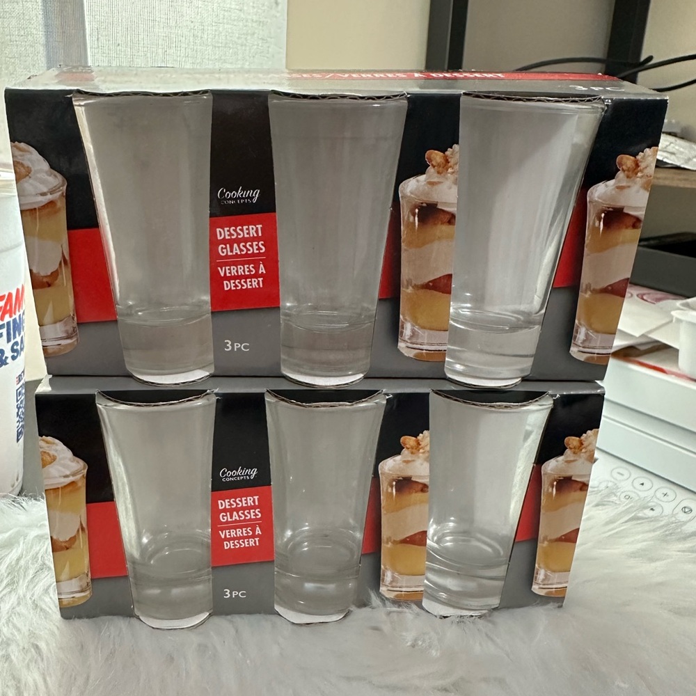 Clear Dessert Glasses Set (Pack of 2)